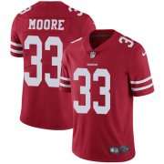 Wholesale Cheap Nike 49ers #33 Tarvarius Moore Red Team Color Men's Stitched NFL Vapor Untouchable Limited Jersey