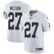 Wholesale Cheap Nike Raiders #27 Reggie Nelson White Men's Stitched NFL Vapor Untouchable Limited Jersey