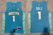 Cheap Hornets 1 LaMelo Ball Blue Nike 2023-24 City Edition Swingman Jersey