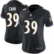 Wholesale Cheap Nike Ravens #39 Brandon Carr Black Alternate Women's Stitched NFL Vapor Untouchable Limited Jersey