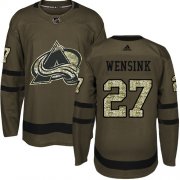 Wholesale Cheap Adidas Avalanche #27 John Wensink Green Salute to Service Stitched NHL Jersey