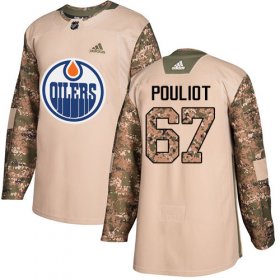 Wholesale Cheap Adidas Oilers #67 Benoit Pouliot Camo Authentic 2017 Veterans Day Stitched NHL Jersey