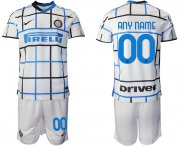 Wholesale Cheap Men 2020-2021 club Inter milan away customized white Soccer Jerseys