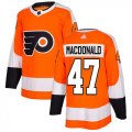 Wholesale Cheap Adidas Flyers #47 Andrew MacDonald Orange Home Authentic Stitched NHL Jersey