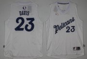 Wholesale Cheap Men's New Orleans Pelicans #23 Anthony Davis adidas White 2016 Christmas Day Stitched NBA Swingman Jersey