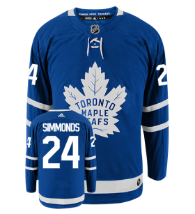 Wholesale Cheap Men\'s Toronto Maple Leafs #24 Wayne Simmonds Adidas Authentic Home NHL Hockey Jersey