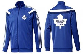 Wholesale Cheap NHL Toronto Maple Leafs Zip Jackets Blue-5