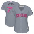 Wholesale Cheap Cubs #70 Joe Maddon Grey Mother's Day Cool Base Women's Stitched MLB Jersey