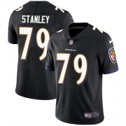 Wholesale Cheap Nike Ravens #79 Ronnie Stanley Black Alternate Men's Stitched NFL Vapor Untouchable Limited Jersey