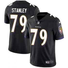 Wholesale Cheap Nike Ravens #79 Ronnie Stanley Black Alternate Men\'s Stitched NFL Vapor Untouchable Limited Jersey