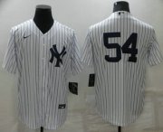 Wholesale Cheap Men's New York Yankees #54 Aroldis Chapman White No Name Stitched MLB Nike Cool Base Jersey