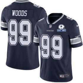 Wholesale Cheap Nike Cowboys #99 Antwaun Woods Navy Blue Team Color Men\'s Stitched With Established In 1960 Patch NFL Vapor Untouchable Limited Jersey