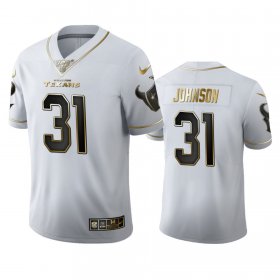 Wholesale Cheap Houston Texans #31 David Johnson Watson Men\'s Nike White Golden Edition Vapor Limited NFL 100 Jersey