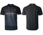 Wholesale Cheap Men 2020-2021 club Manchester City away aaa version blank black Soccer Jerseys
