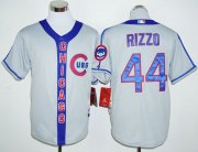 Wholesale Cheap Cubs #44 Anthony Rizzo Grey Cooperstown Stitched MLB Jersey