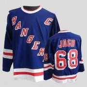 Wholesale Cheap Rangers #68 Jaromir Jagr Stitched Blue CCM Throwback NHL Jersey