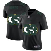 Wholesale Cheap Green Bay Packers #33 Aaron Jones Men's Nike Team Logo Dual Overlap Limited NFL Jersey Black