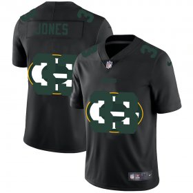 Wholesale Cheap Green Bay Packers #33 Aaron Jones Men\'s Nike Team Logo Dual Overlap Limited NFL Jersey Black