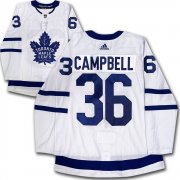 Wholesale Cheap Men's Toronto Maple Leafs #36 Jack Campbell White Road Stitched Adidas NHL Jersey