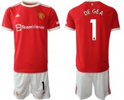 Wholesale Cheap Men 2021-2022 Club Manchester United home red 1 Adidas Soccer Jersey
