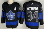 Wholesale Cheap Men's Toronto Maple Leafs #34 Auston Matthews Black X Drew House Inside Out Stitched Jersey