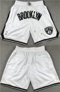 Wholesale Cheap Men's Brooklyn Nets White Shorts (Run Small)