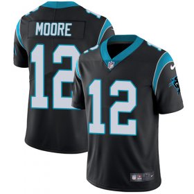 Wholesale Cheap Nike Panthers #12 DJ Moore Black Team Color Men\'s Stitched NFL Vapor Untouchable Limited Jersey