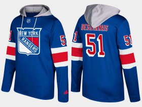 Wholesale Cheap Rangers #51 David Desharnais Blue Name And Number Hoodie
