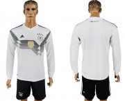 Wholesale Cheap Germany Blank White Home Long Sleeves Soccer Country Jersey