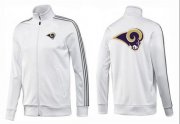 Wholesale Cheap NFL Los Angeles Rams Team Logo Jacket White_3