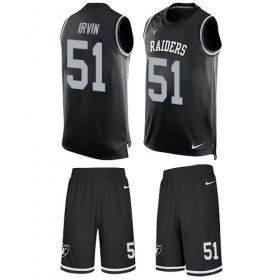 Wholesale Cheap Nike Raiders #51 Bruce Irvin Black Team Color Men\'s Stitched NFL Limited Tank Top Suit Jersey