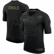 Cheap Los Angeles Rams #99 Aaron Donald Nike 2020 Salute To Service Limited Jersey Black