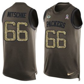 Wholesale Cheap Nike Packers #66 Ray Nitschke Green Men\'s Stitched NFL Limited Salute To Service Tank Top Jersey