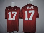 Wholesale Cheap Men's Alabama Crimson Tide #17 Kenyan Drake Red College Football Nike Jersey