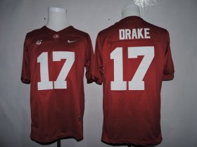 Wholesale Cheap Men\'s Alabama Crimson Tide #17 Kenyan Drake Red College Football Nike Jersey