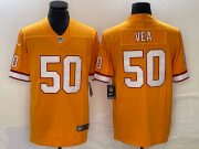 Wholesale Cheap Men's Tampa Bay Buccaneers #50 Vita Vea Yellow Limited Stitched Throwback Jersey