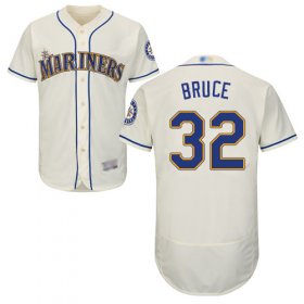 Wholesale Cheap Mariners #32 Jay Bruce Cream Flexbase Authentic Collection Stitched MLB Jersey