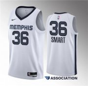 Wholesale Cheap Men's Memphis Grizzlies #36 Marcus Smart White 2023 Draft Association Edition Stitched Basketball Jersey