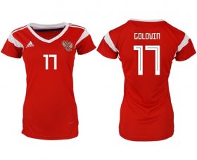 Wholesale Cheap Women\'s Russia #17 Golovin Home Soccer Country Jersey