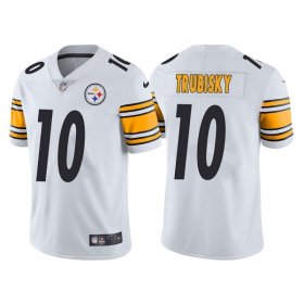 Wholesale Cheap Men\'s Pittsburgh Steelers #10 Mitchell Trubisky White Vapor Untouchable Limited Stitched Jersey
