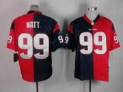 Wholesale Cheap Nike Texans #99 J.J. Watt Navy Blue/Red Men's Stitched NFL Elite Split Jersey