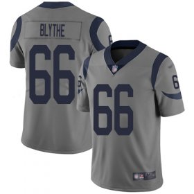 Wholesale Cheap Nike Rams #66 Austin Blythe Gray Men\'s Stitched NFL Limited Inverted Legend Jersey