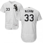 Wholesale Cheap White Sox #33 James McCann White(Black Strip) Flexbase Authentic Collection Stitched MLB Jersey