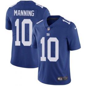 Wholesale Cheap Nike Giants #10 Eli Manning Royal Blue Team Color Men\'s Stitched NFL Vapor Untouchable Limited Jersey