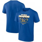 Wholesale Cheap Men's Golden State Warriors 2021-2022 Royal NBA Finals Champions Lead the Change T-Shirt