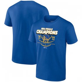 Wholesale Cheap Men\'s Golden State Warriors 2021-2022 Royal NBA Finals Champions Lead the Change T-Shirt