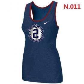Wholesale Cheap Women\'s Nike New York Yankees #2 Derek Jeter Official Final Season Commemorative Logo Stretch Tank Top Blue