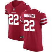 Wholesale Cheap Nike 49ers #22 Matt Breida Red Team Color Men's Stitched NFL Vapor Untouchable Elite Jersey