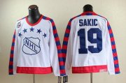 Wholesale Cheap Nordiques #19 Joe Sakic White All Star CCM Throwback 75TH Stitched NHL Jersey