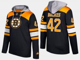 Wholesale Cheap Bruins #42 David Backes Black Name And Number Hoodie